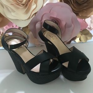 Platform Black Sandals